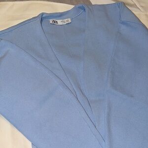 Light Blue Zara Cardigan Fitted